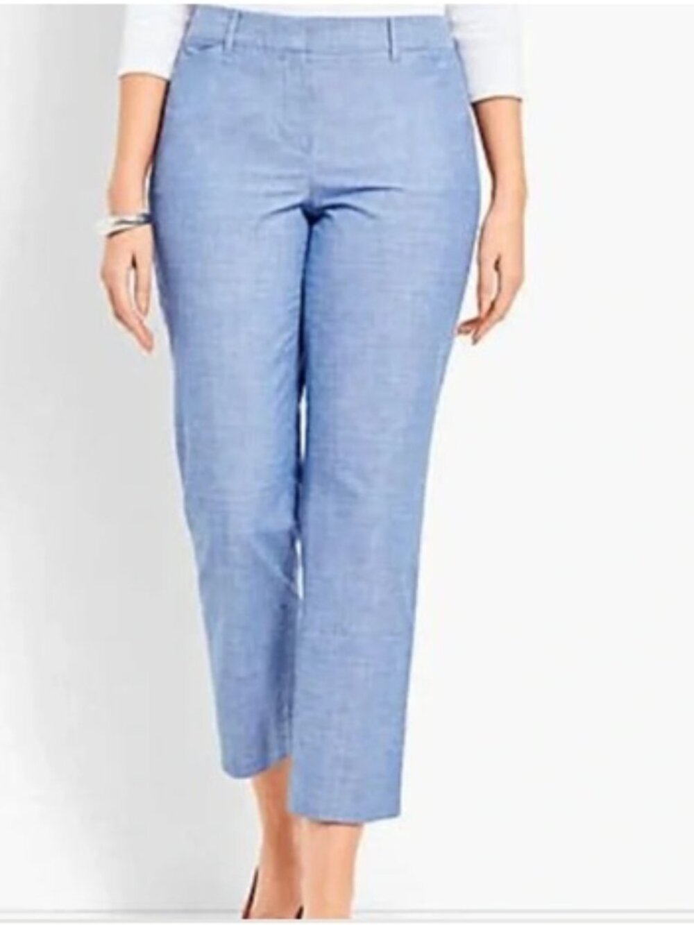 ⭐ Talbots Perfect Crop Chambray pants size 6P